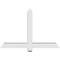 Ekena Millwork Eugene Architectural Grade PVC Gable Bracket, 48"W x 32"H x 4"D x 4"F, 16/12 Pitch GBP048X32X0404EUG00 - alternate 5